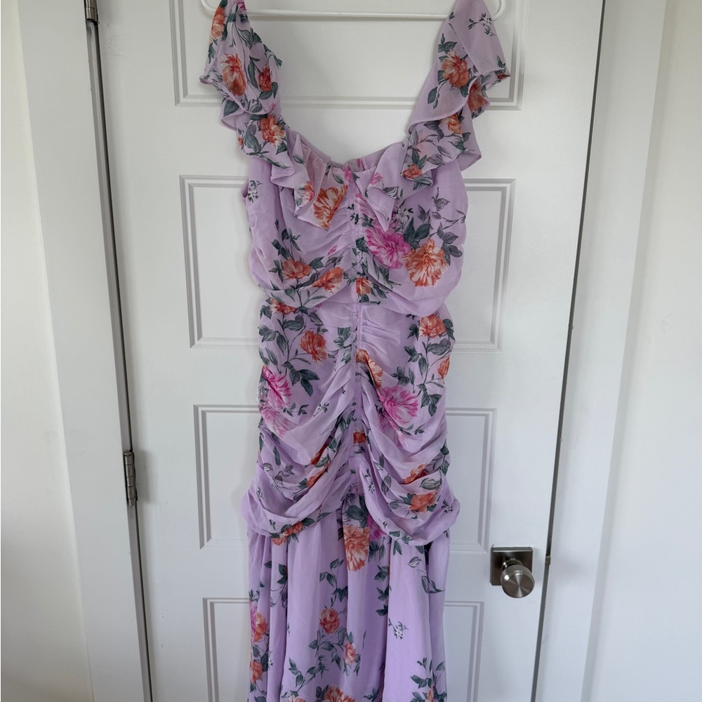 Astr Lavender Floral Dress